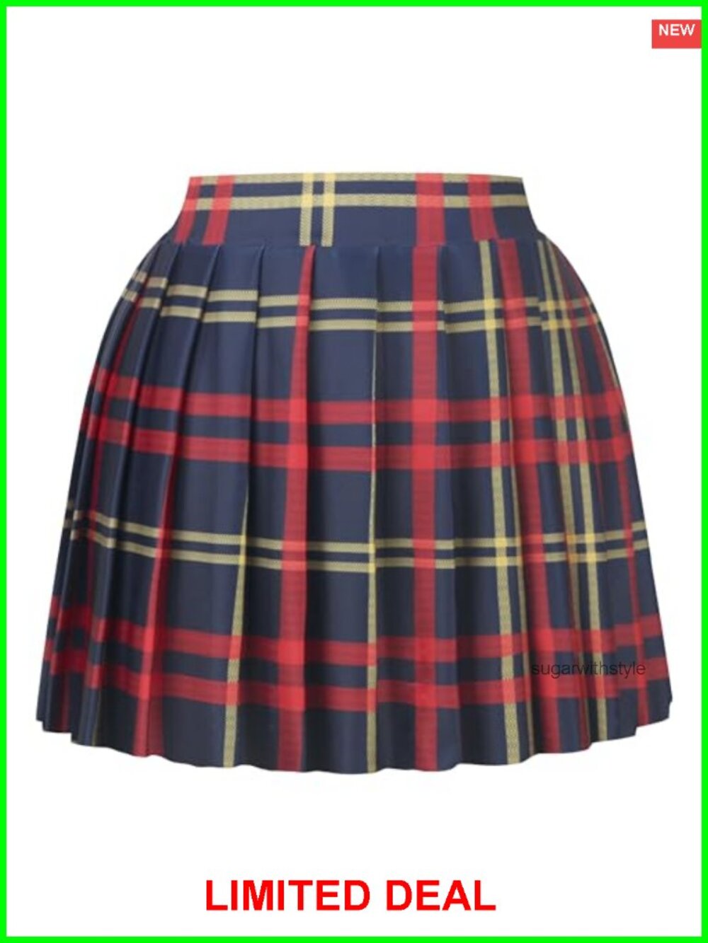 Mini Pleated A-Line Skater Skirt High Waist Tennis Casual